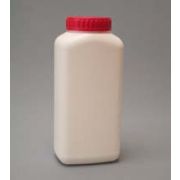 Банка прямоугольная 1000 мл белая с крышкой и прокладкой ПЭ