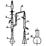 Комплект стеклоизделий к прибору для определения азота в жидкостях